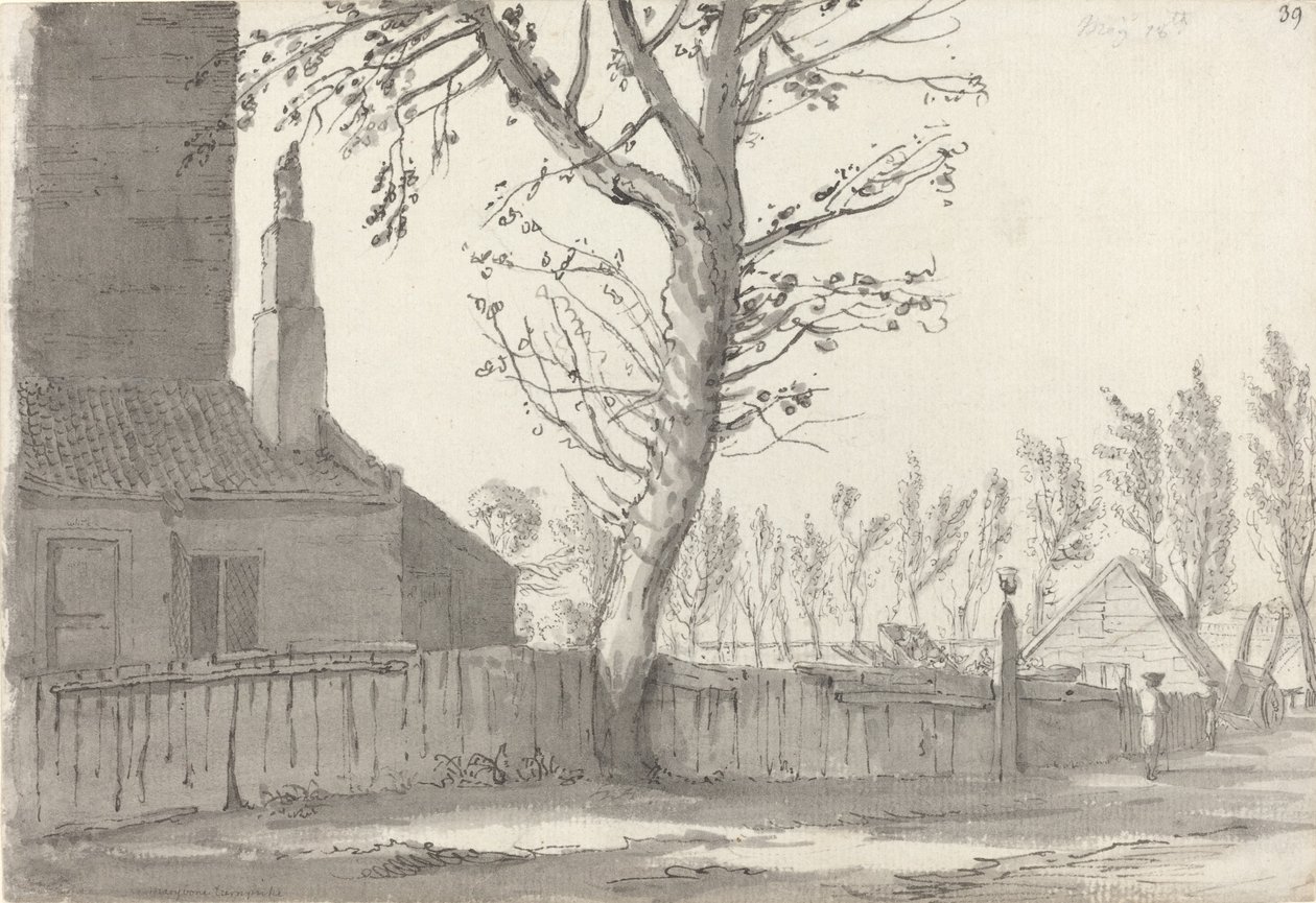 High Street ved Manor House, Marylebone af Samuel Hieronymus Grimm