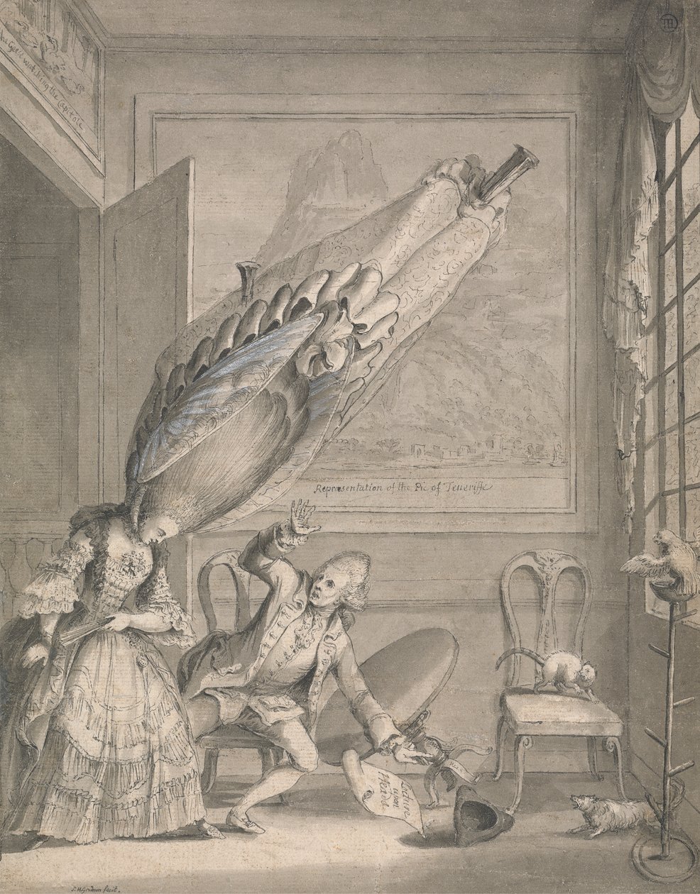 Den franske dame i London af Samuel Hieronymus Grimm
