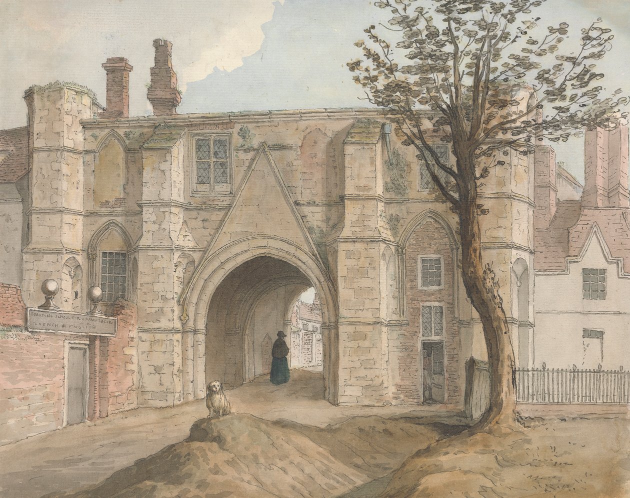 Porthuset, Reading Abbey af Samuel Hieronymus Grimm