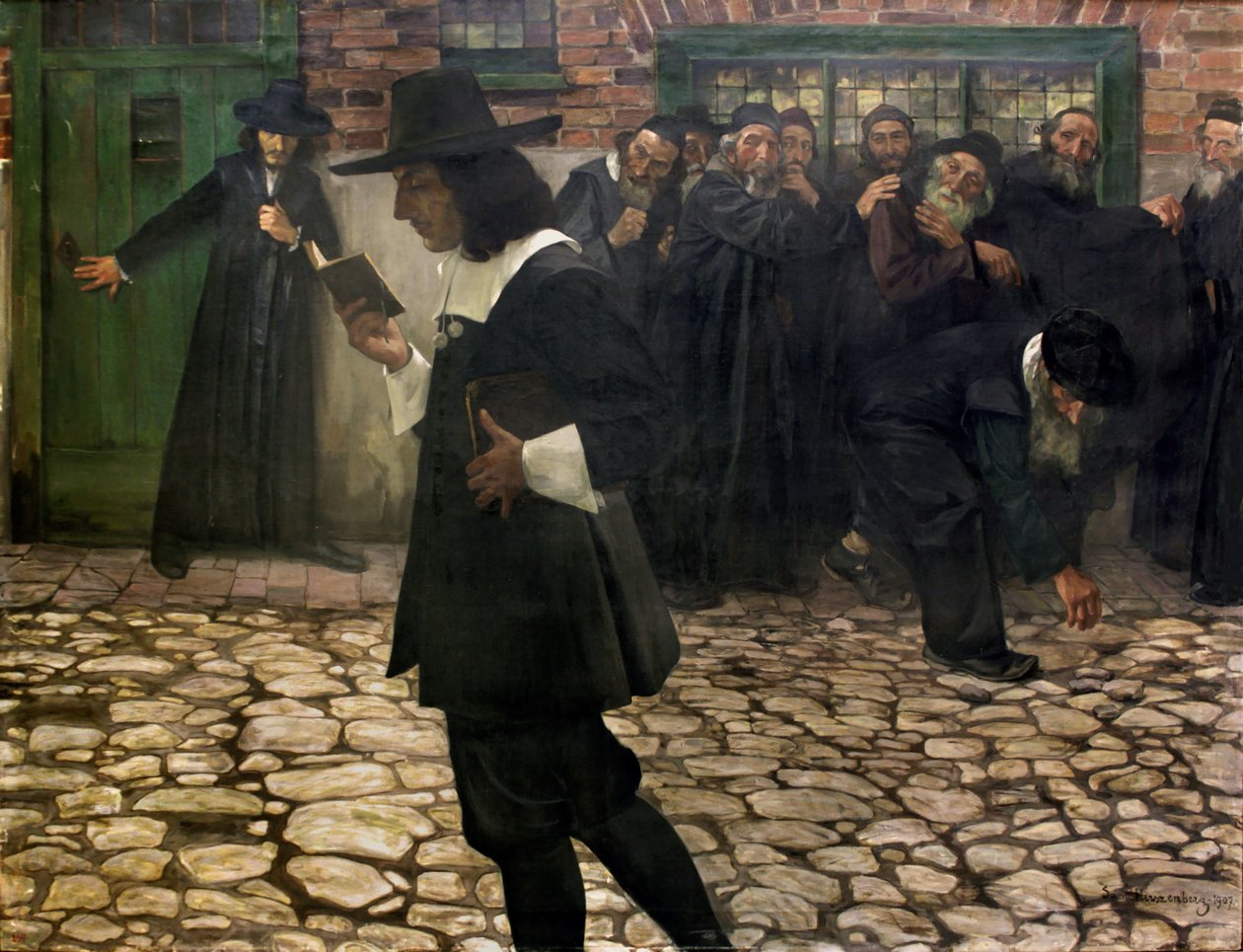 Ekskommunikeret Spinoza, 1907. af Samuel Hirszenberg