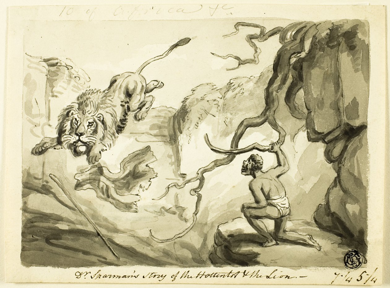 Dr. Sparmans historie om hottentotten og løven af Samuel Howett