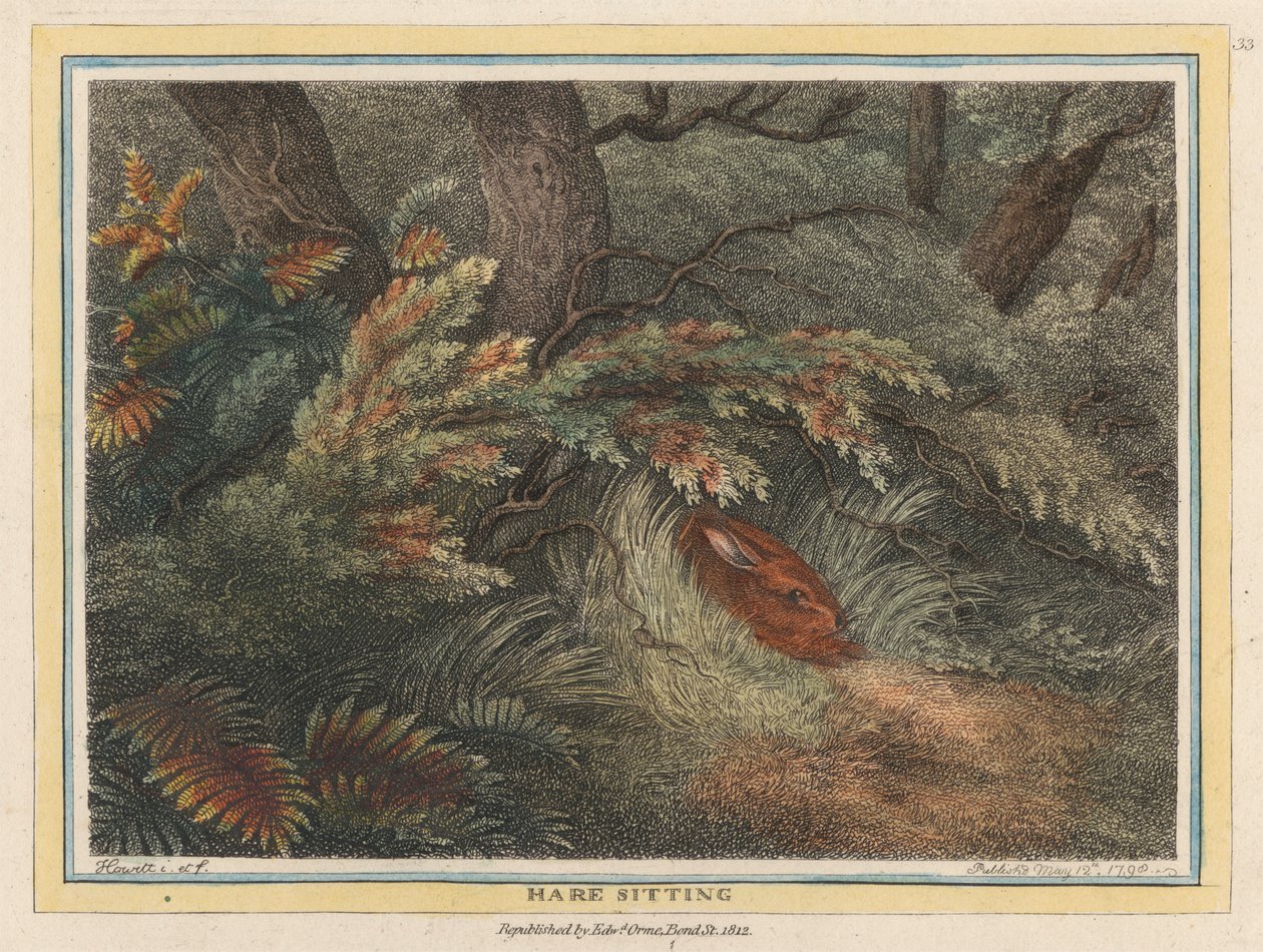 Hare sidder af Samuel Howitt