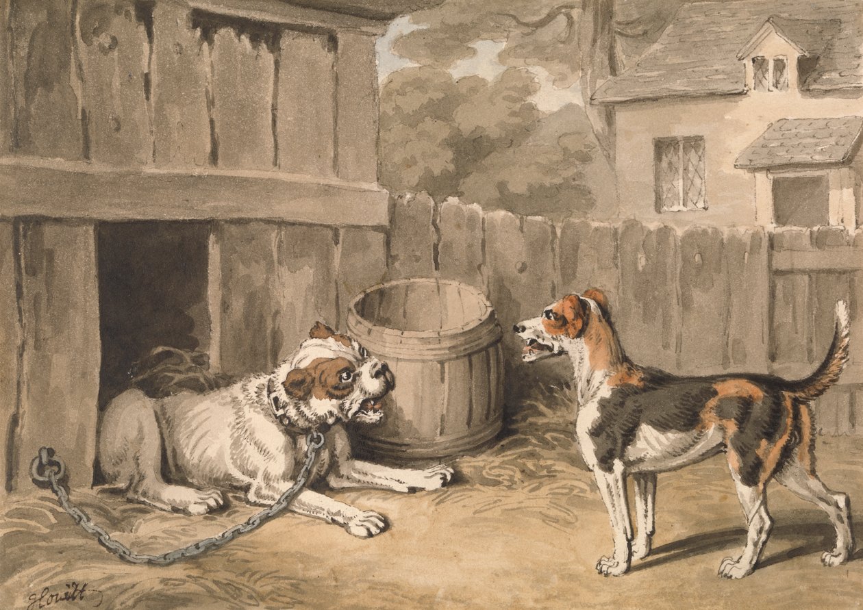 Den drilske hund af Samuel Howitt