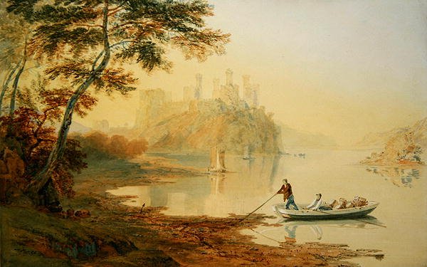 Conway Castle (akvarel på papir) af Samuel Jackson