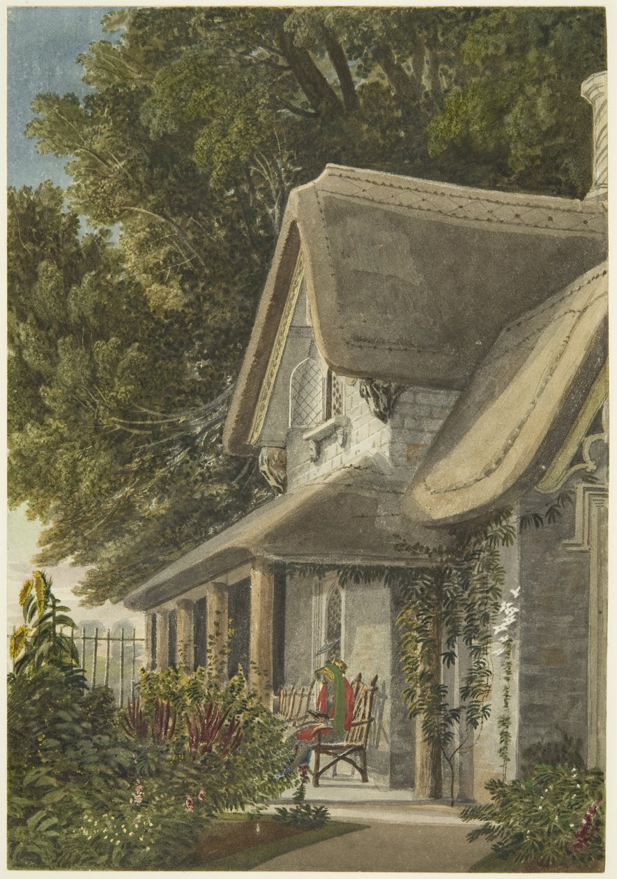 The Lodge, Broomwell House, Brislington, ca. 1824 (blyant og akvarel på papir) af Samuel Jackson