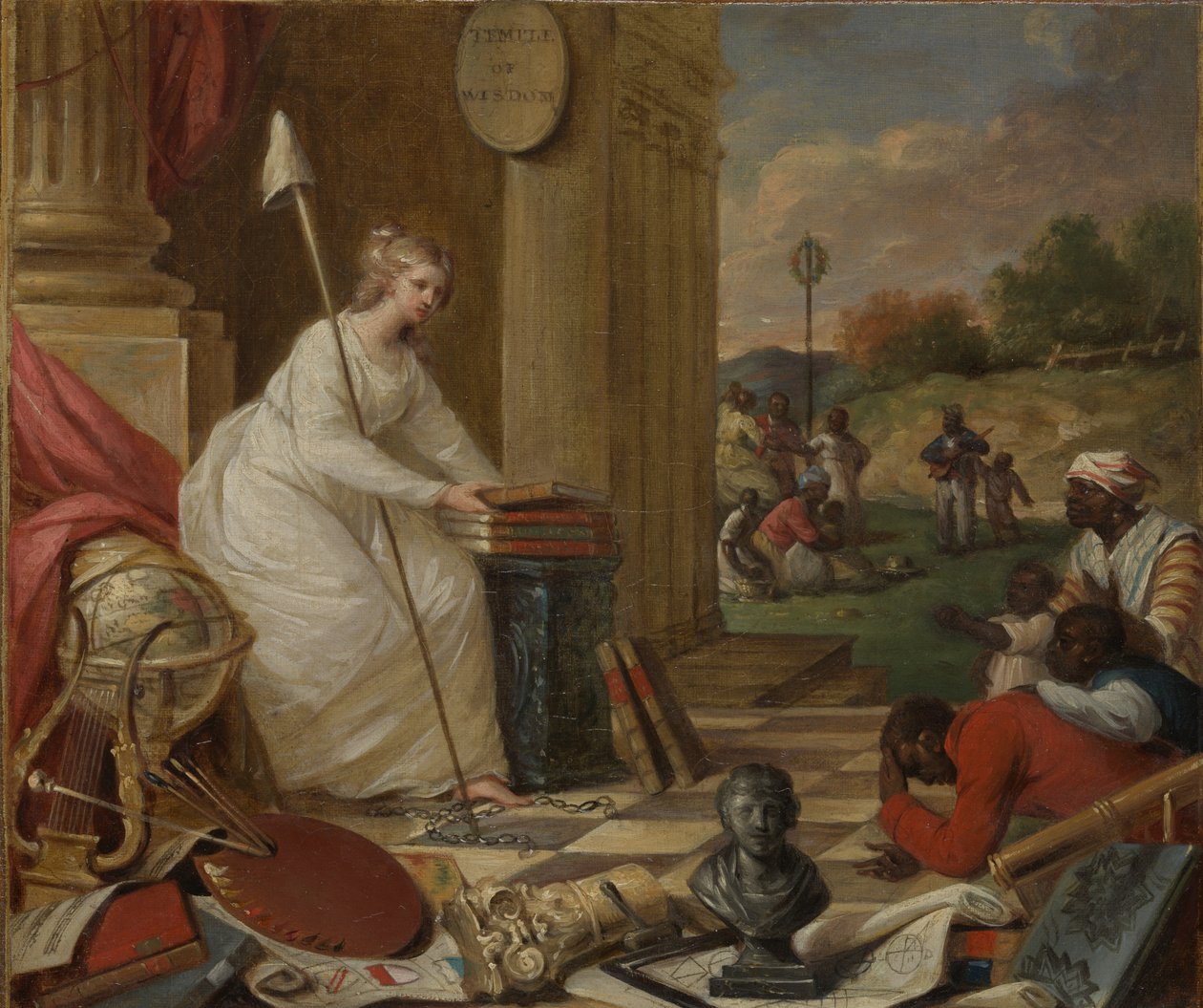Study For Liberty Displaying the Arts and Sciences, eller The Genius of America..., ca. 1791-92. af Samuel Jennings