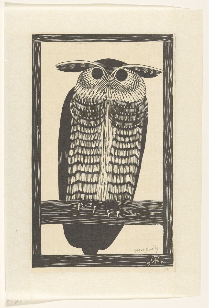 Hornuil af Samuel Jessurun de Mesquita (signed by artist)