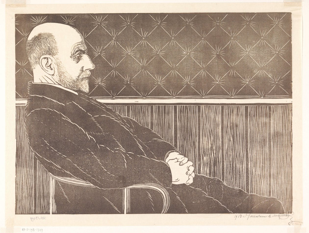 Portræt af Maurits van der Valk af Samuel Jessurun de Mesquita (signed by artist)