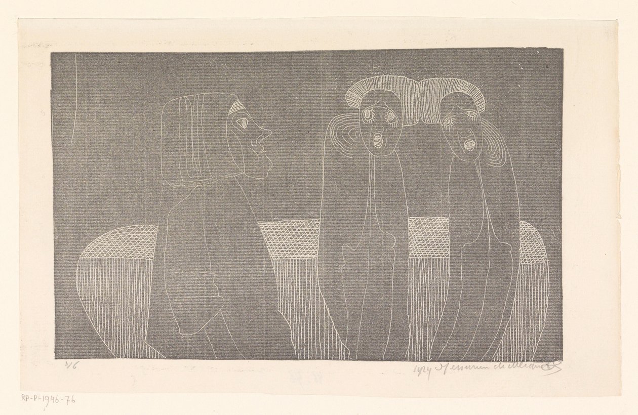 Siamesiske tvillinger af Samuel Jessurun de Mesquita (signed by artist)