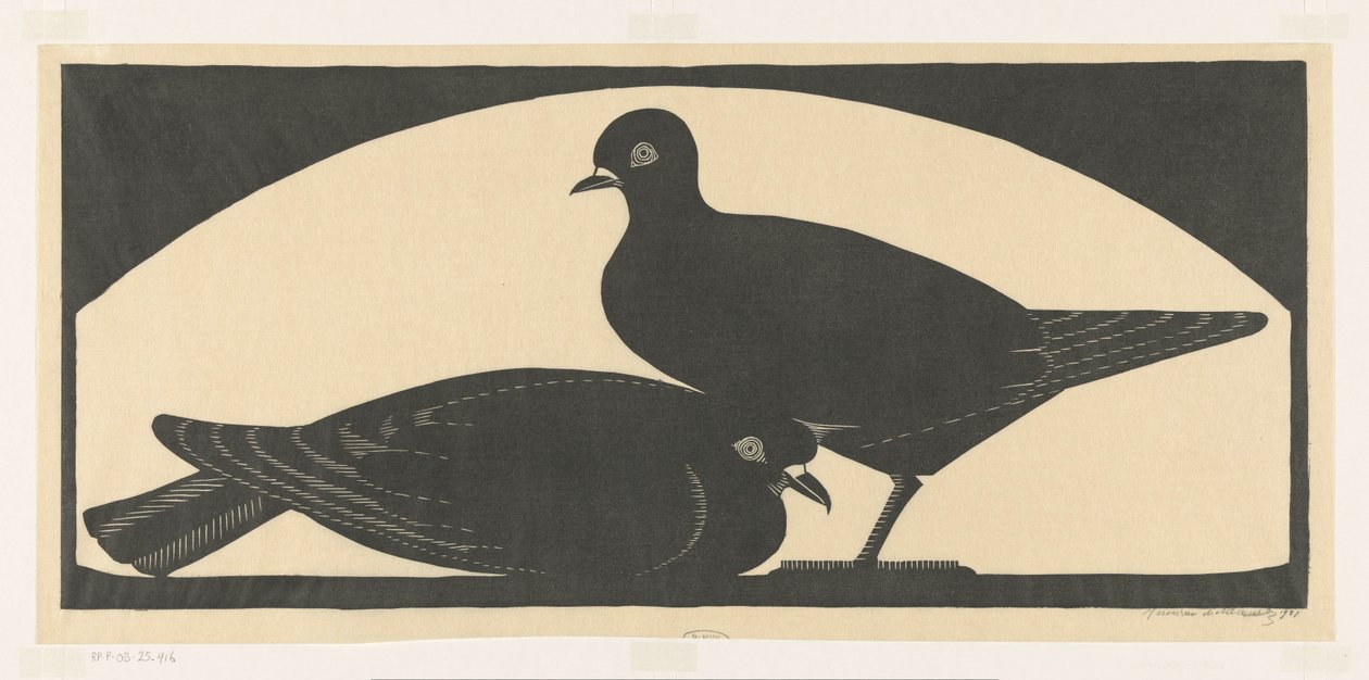 To duer af Samuel Jessurun de Mesquita (signed by artist)