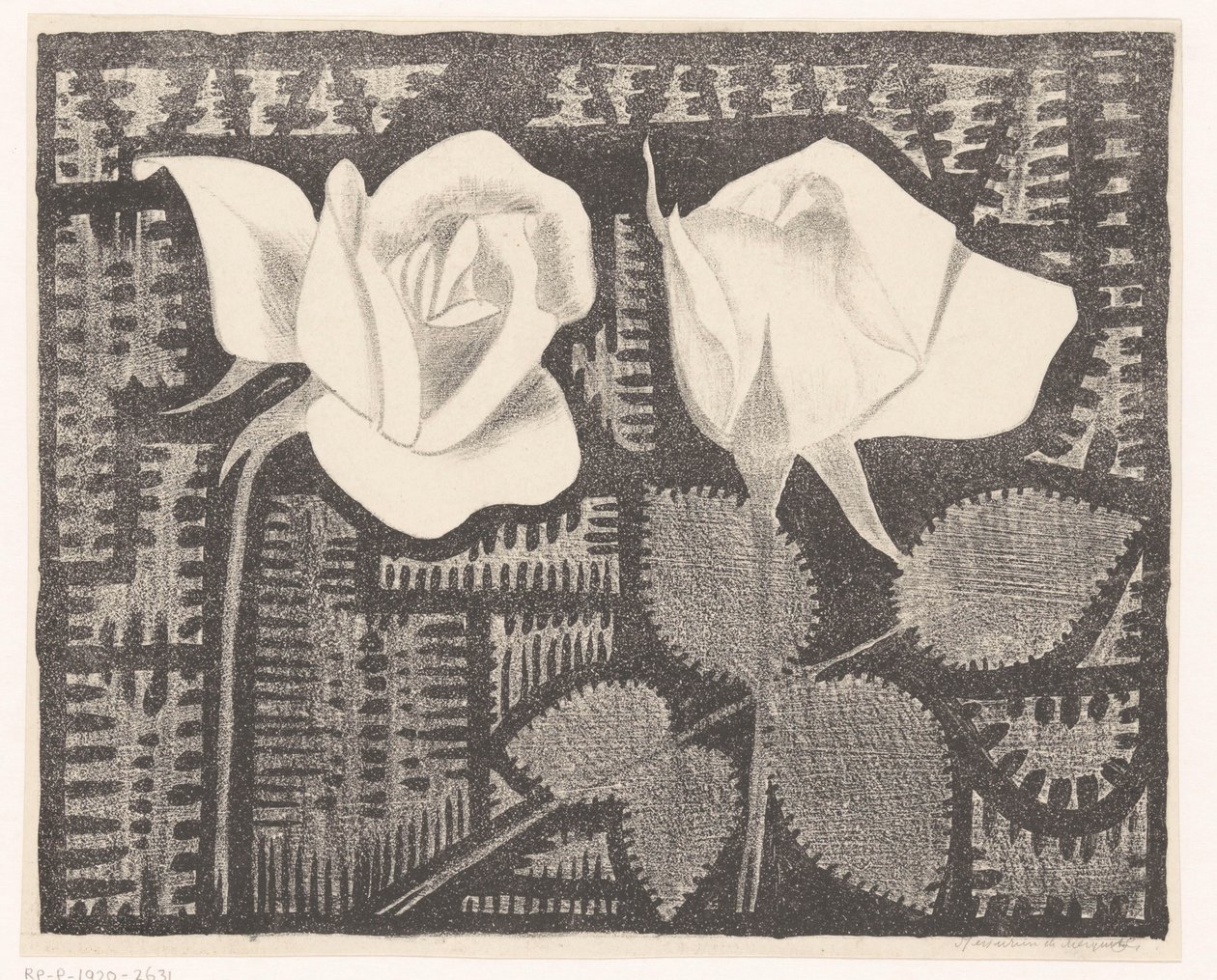 To roser af Samuel Jessurun de Mesquita (signed by artist)
