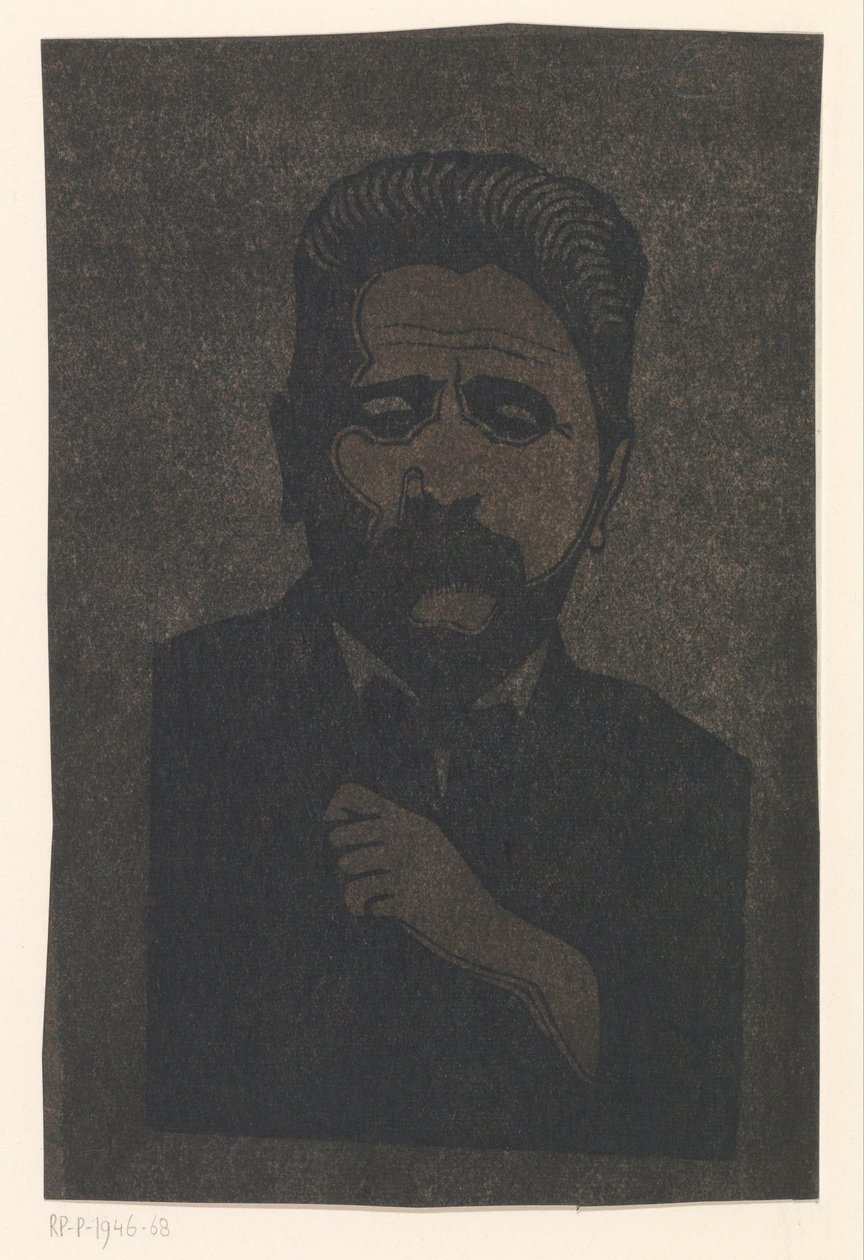 Selvportræt (med skygge) af Samuel Jessurun de Mesquita (signed by artist)