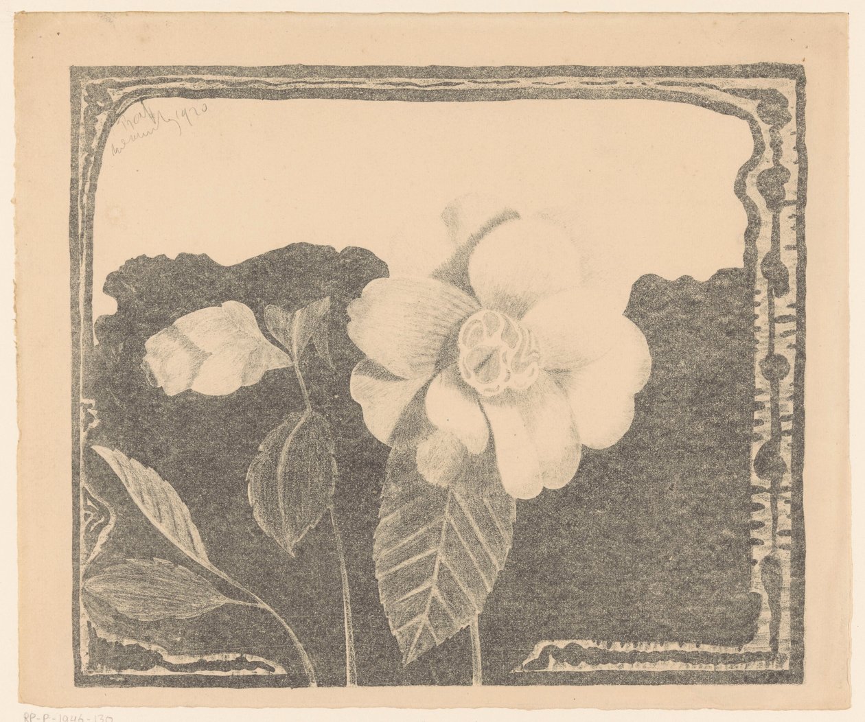 Camellia, efterlod en blomst i knop af Samuel Jessurun de Mesquita