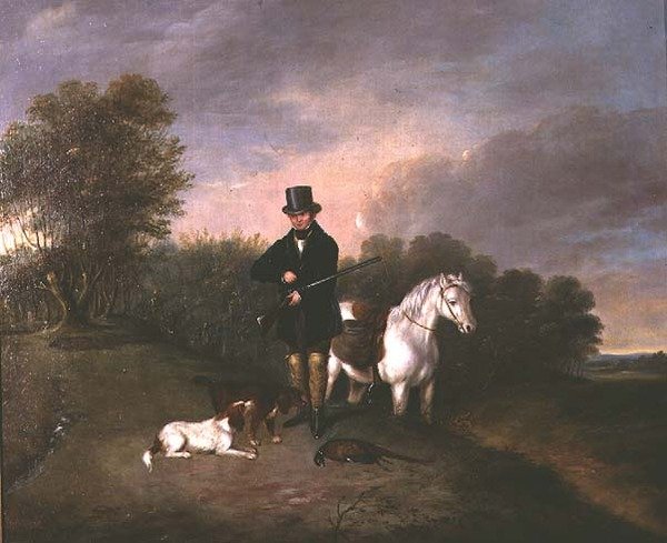 Sportsmand med hunde og vildt af Samuel John Egbert Jones