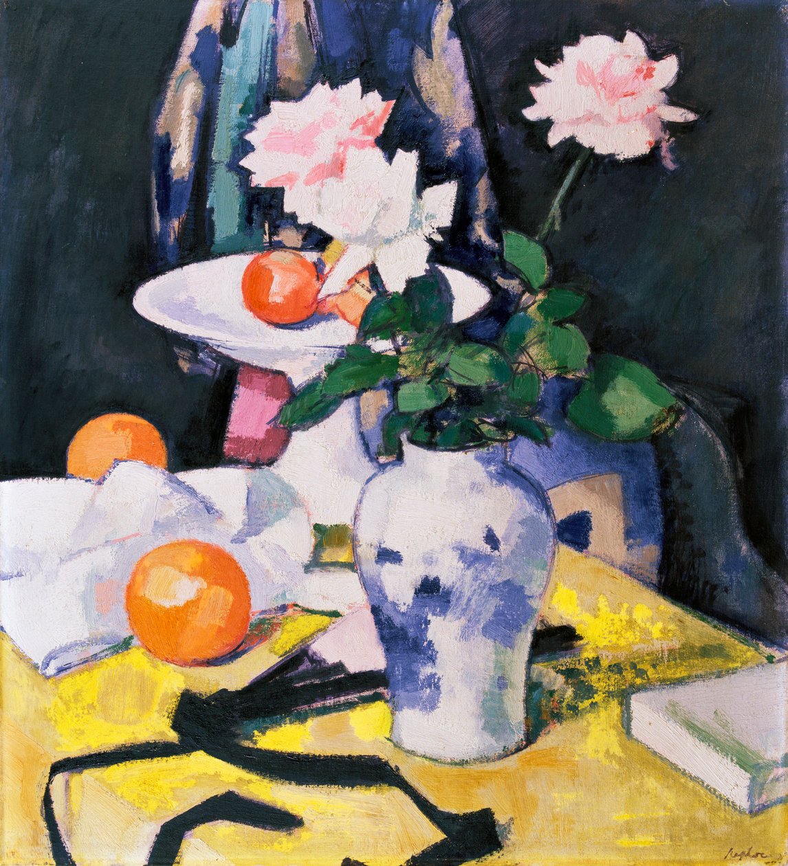 Roser og appelsiner af Samuel John Peploe