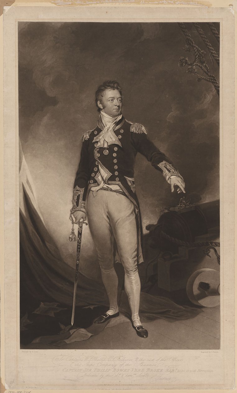 Sir Philip Bowes Vere Broke 1776-1841, 1816 af Samuel Lane