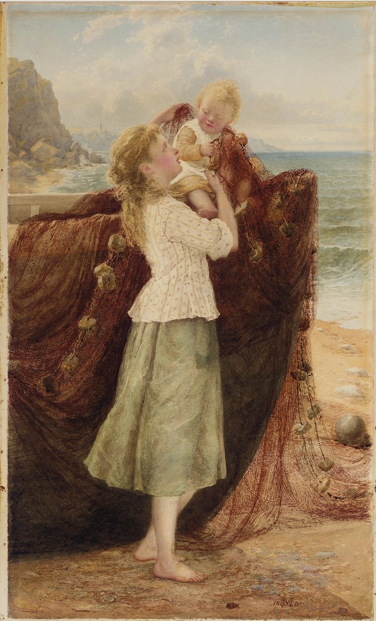 En fiskers børn, 1881 af Samuel McCloy