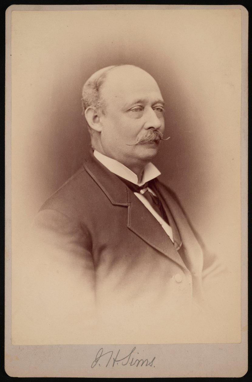 Portræt af J.H. Sims, mellem 1876 og 1880. af Samuel Montague Fassett