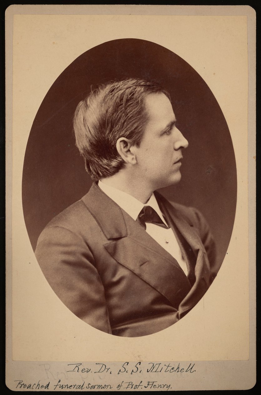 Portræt af pastor Samuel Swain Mitchell 1839-1919, mellem 1876 og 1880. af Samuel Montague Fassett