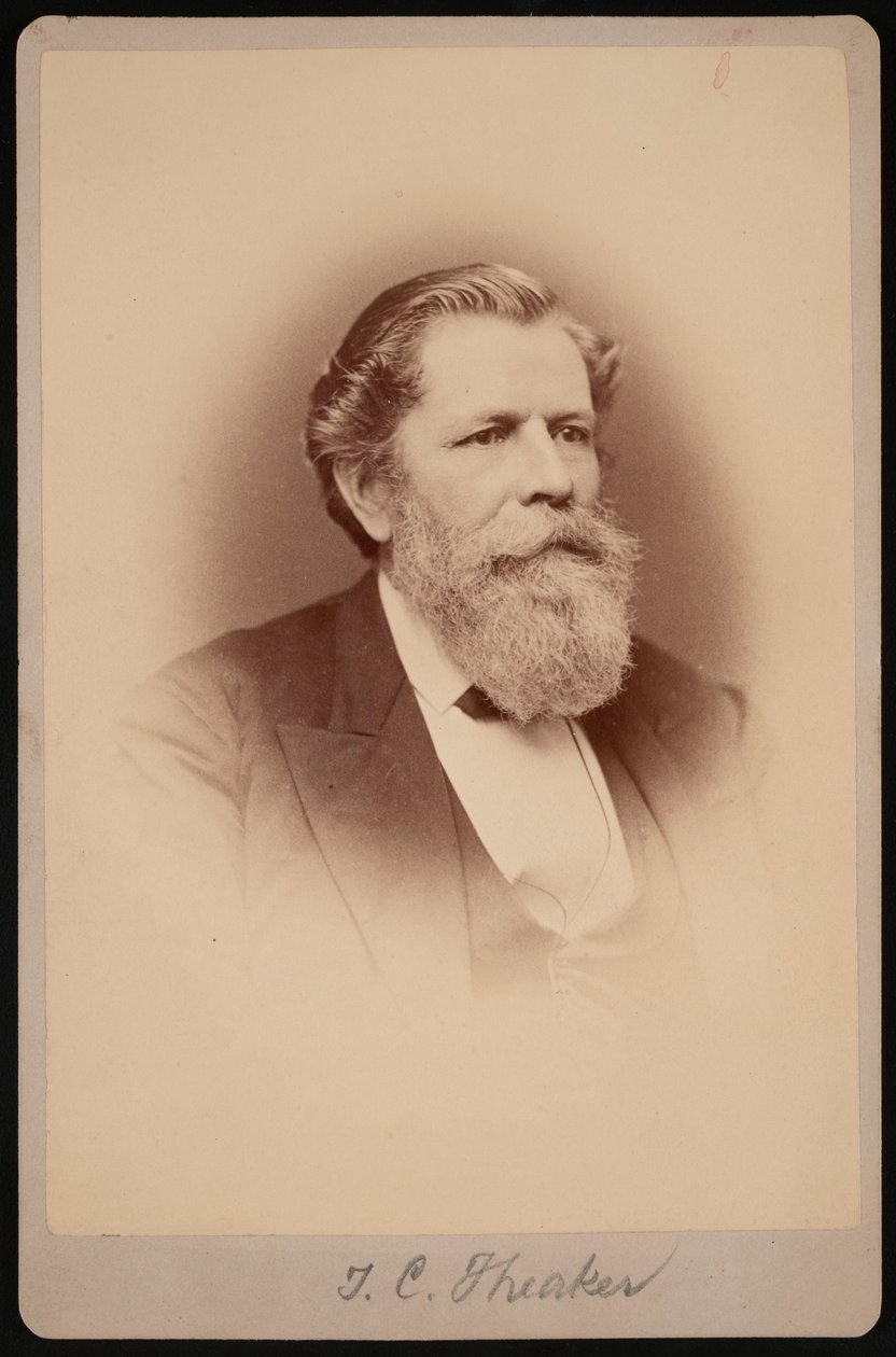 Portræt af Thomas Clarke Theaker 1812-1883, mellem 1876 og 1880. af Samuel Montague Fassett