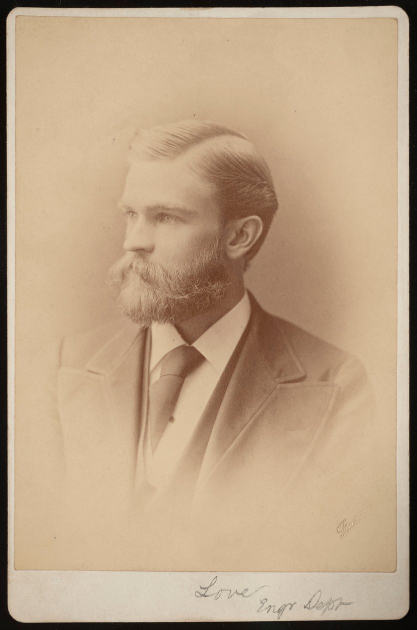 Portræt af uidentificeret mand, mellem 1876 og 1880. af Samuel Montague Fassett