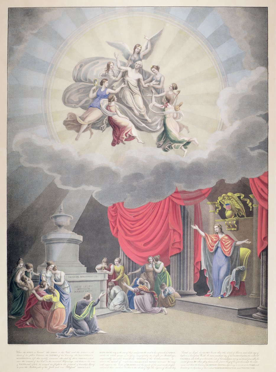 The Apotheosis of Washington, indgraveret af H. Weishaupt af Samuel Moore