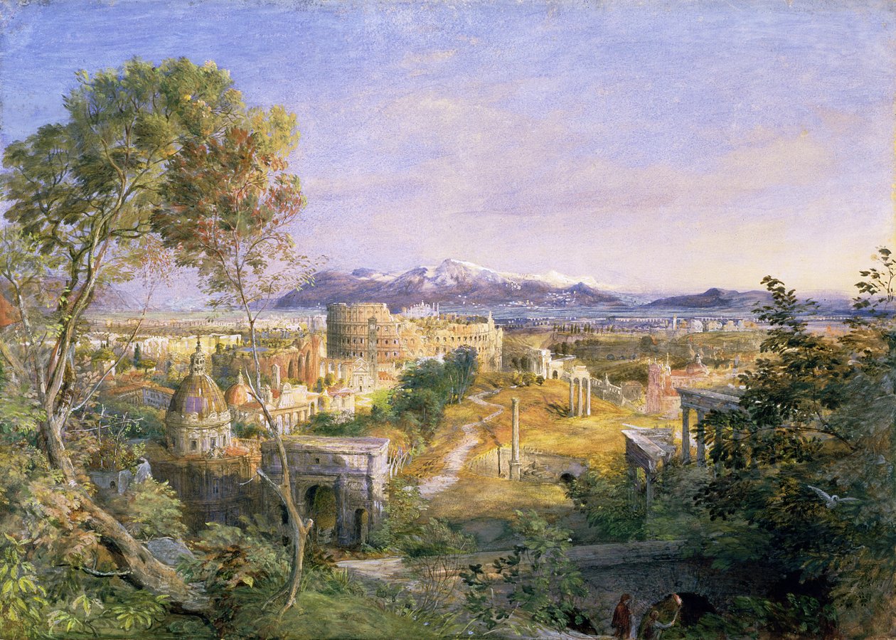 Udsigt over det gamle Rom, 1838 af Samuel Palmer