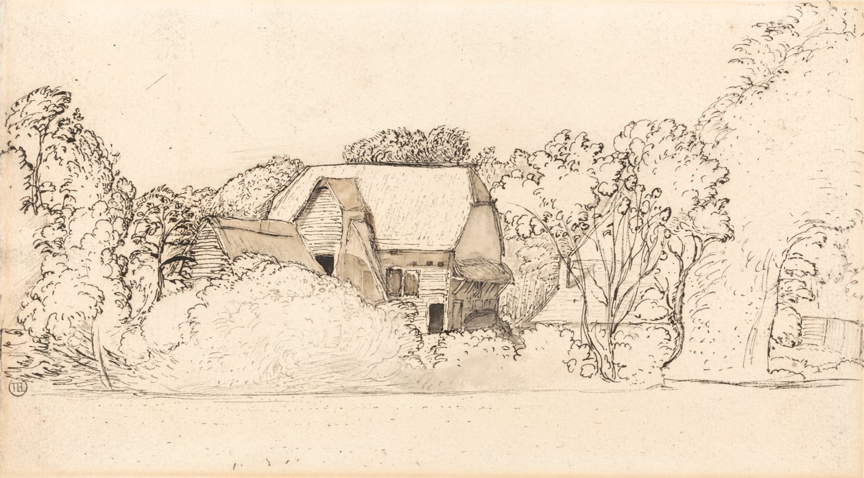 En gammel lade ved Shoreham af Samuel Palmer