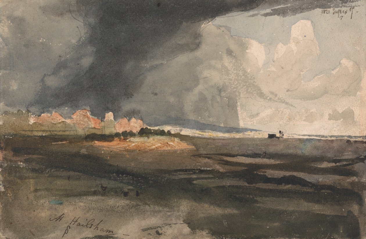 I Hailsham, Sussex: en storm nærmer sig af Samuel Palmer