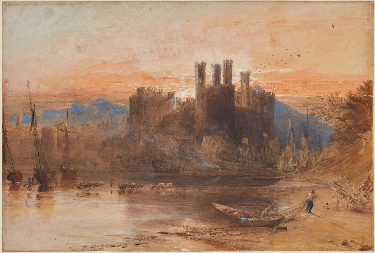 Caernarvon Castle, Nordwales af Samuel Palmer