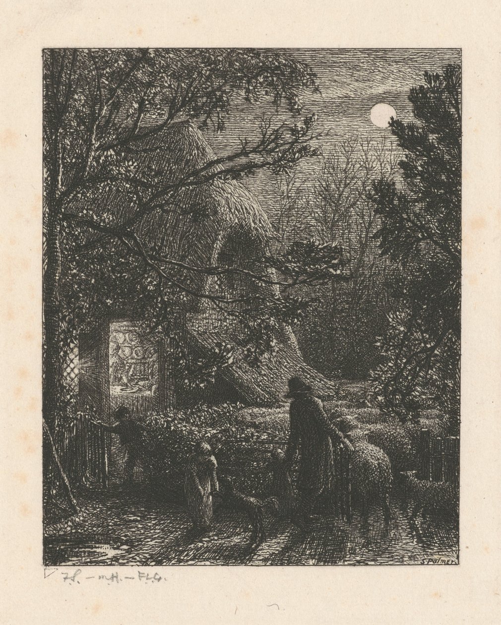 Jul, eller at drive det sidste får i folden af Samuel Palmer