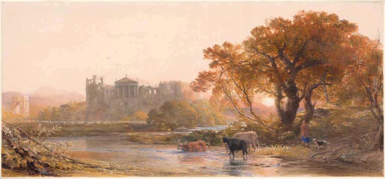 Aften i Italien - den øde villa af Samuel Palmer