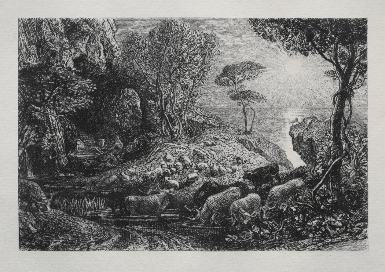 Moeris og Galatea af Samuel Palmer