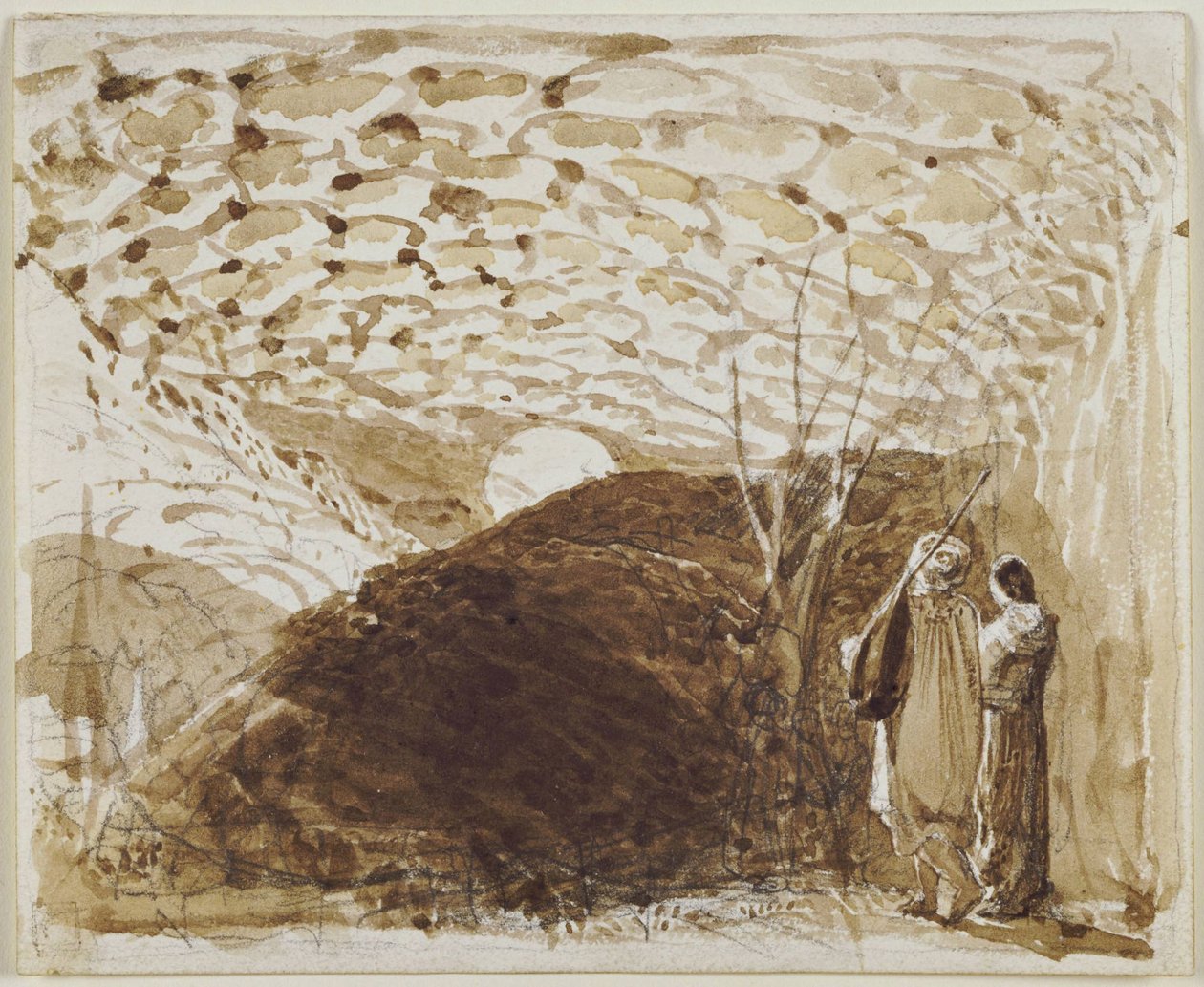 Månebelyst landskab af Samuel Palmer