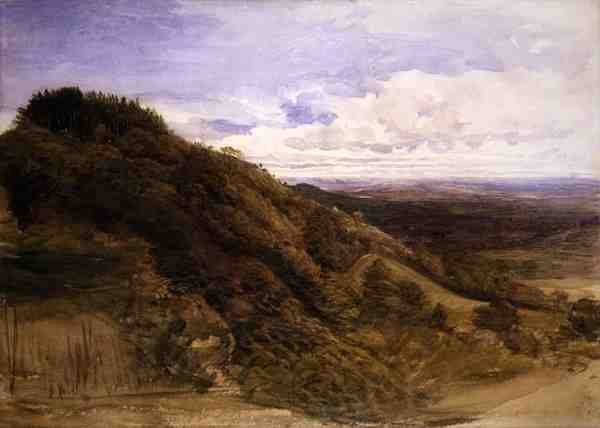 Nær Underriver, Sevenoaks (akvarel og gouache på papir) af Samuel Palmer