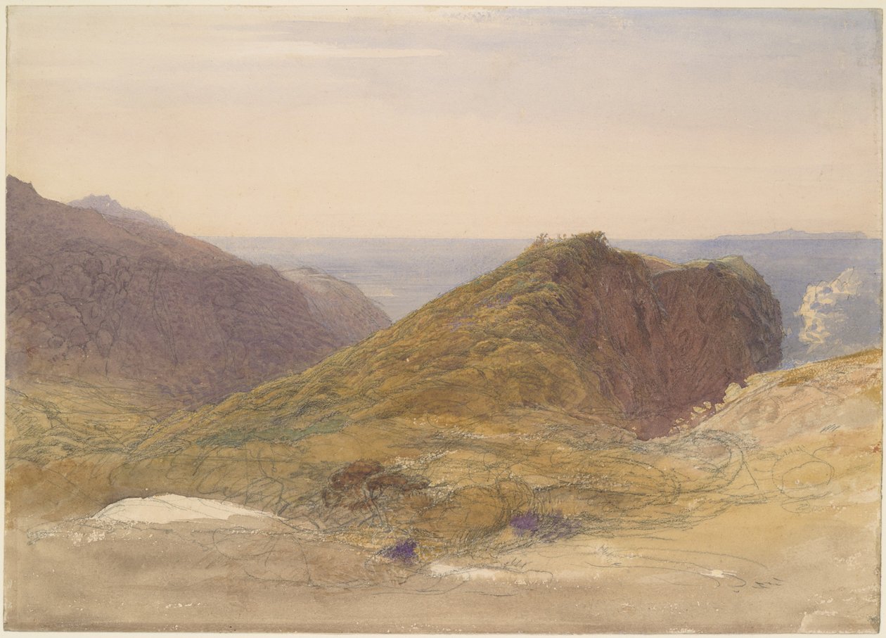 På Devons nordkyst, Lundy Island i det fjerne af Samuel Palmer