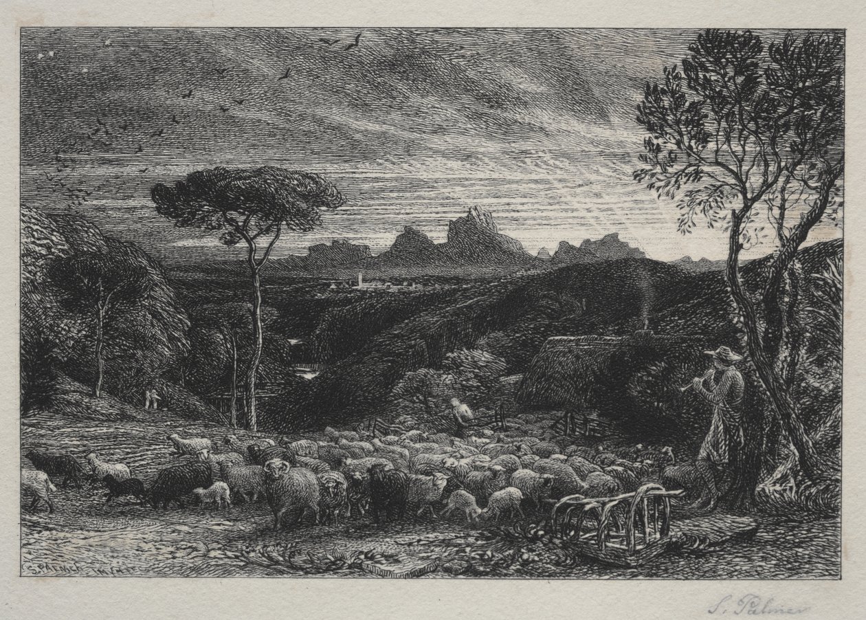 Åbning af folden af Samuel Palmer