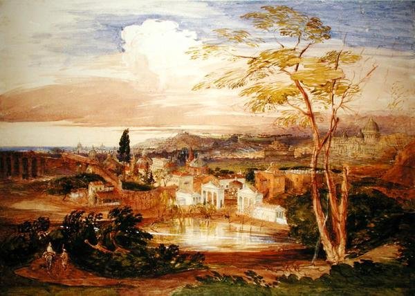 Rom fra Borghese-haven af Samuel Palmer