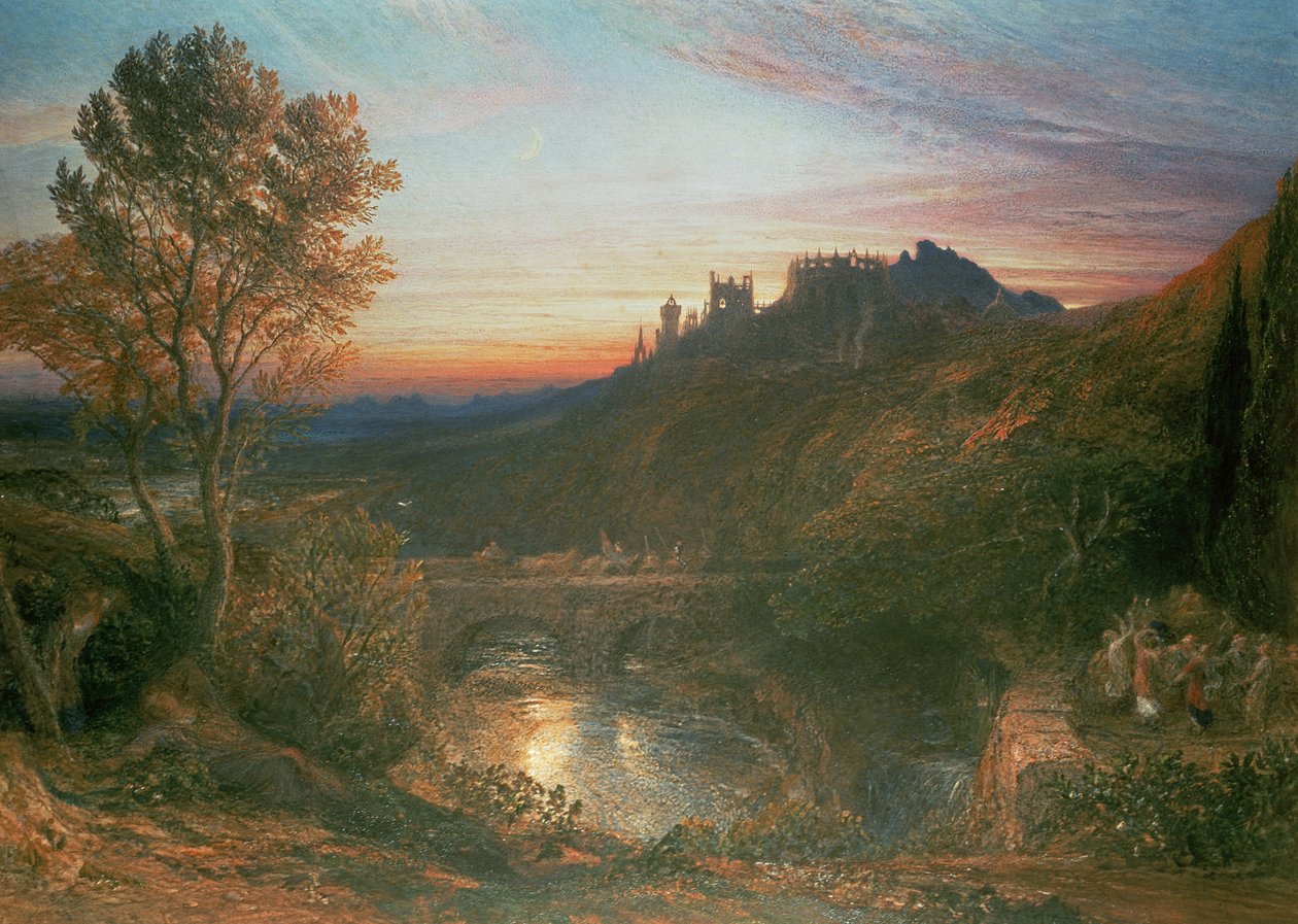 Byen ved solnedgang af Samuel Palmer