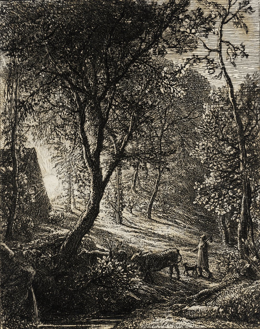Kvæghyrdens hytte af Samuel Palmer