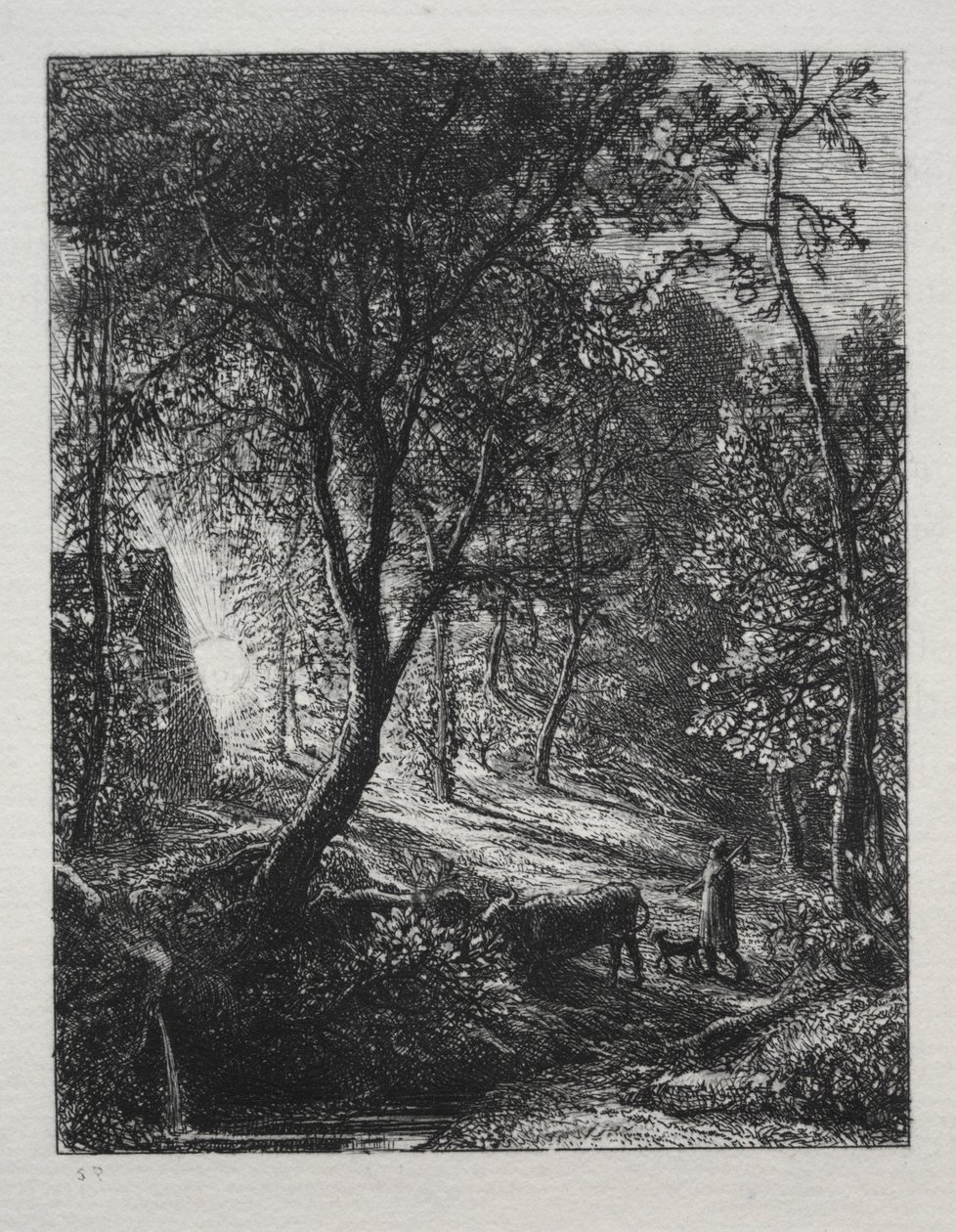 Hyrdernes hytte, 1850. af Samuel Palmer