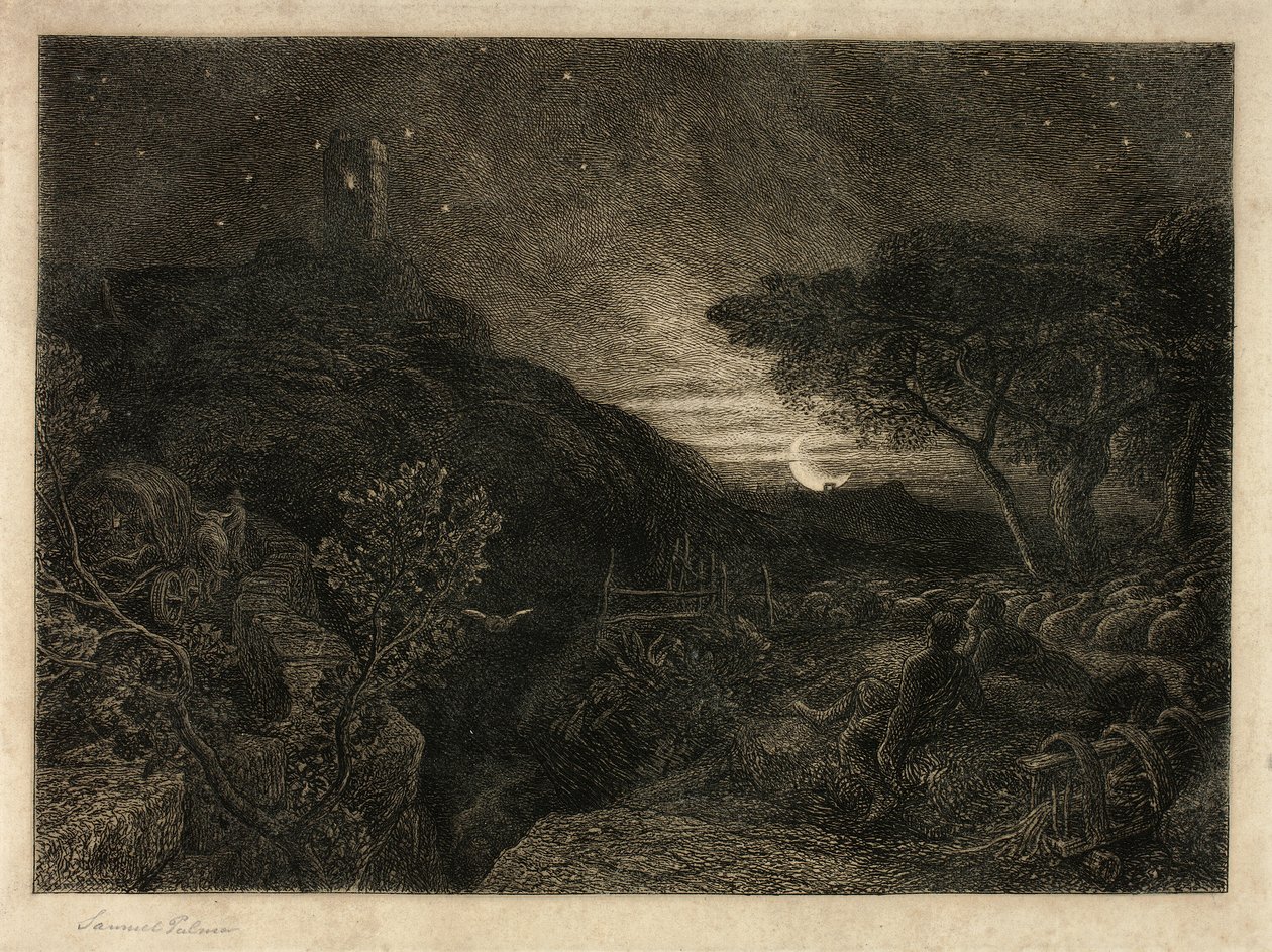 Det Ensomme Tårn af Samuel Palmer