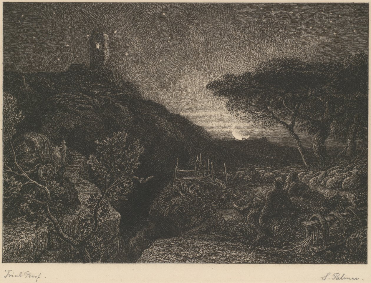 Det ensomme tårn af Samuel Palmer