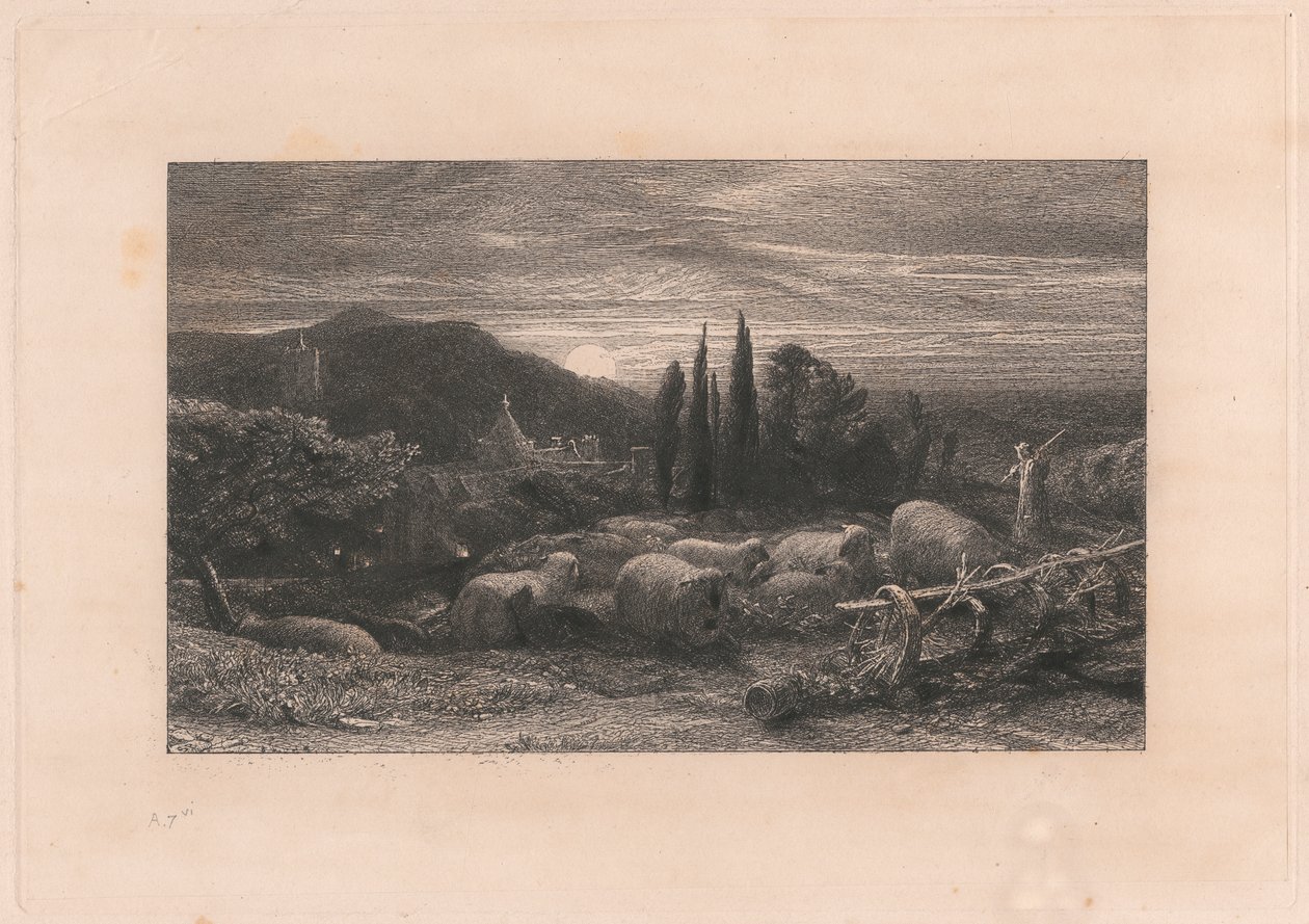 Den stigende måne af Samuel Palmer