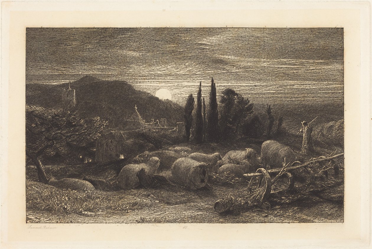 Den opgående måne af Samuel Palmer