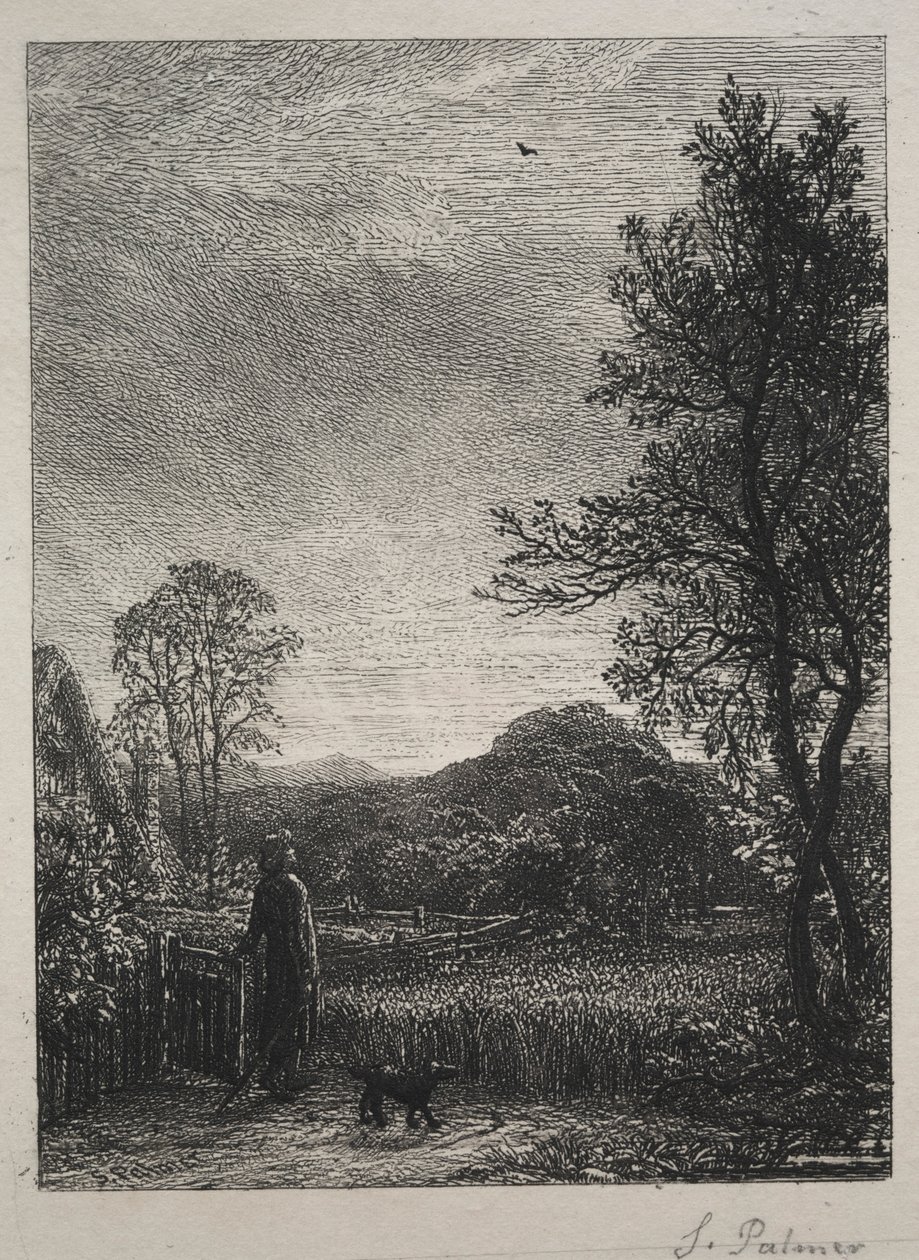 Skylærken, 1850. af Samuel Palmer