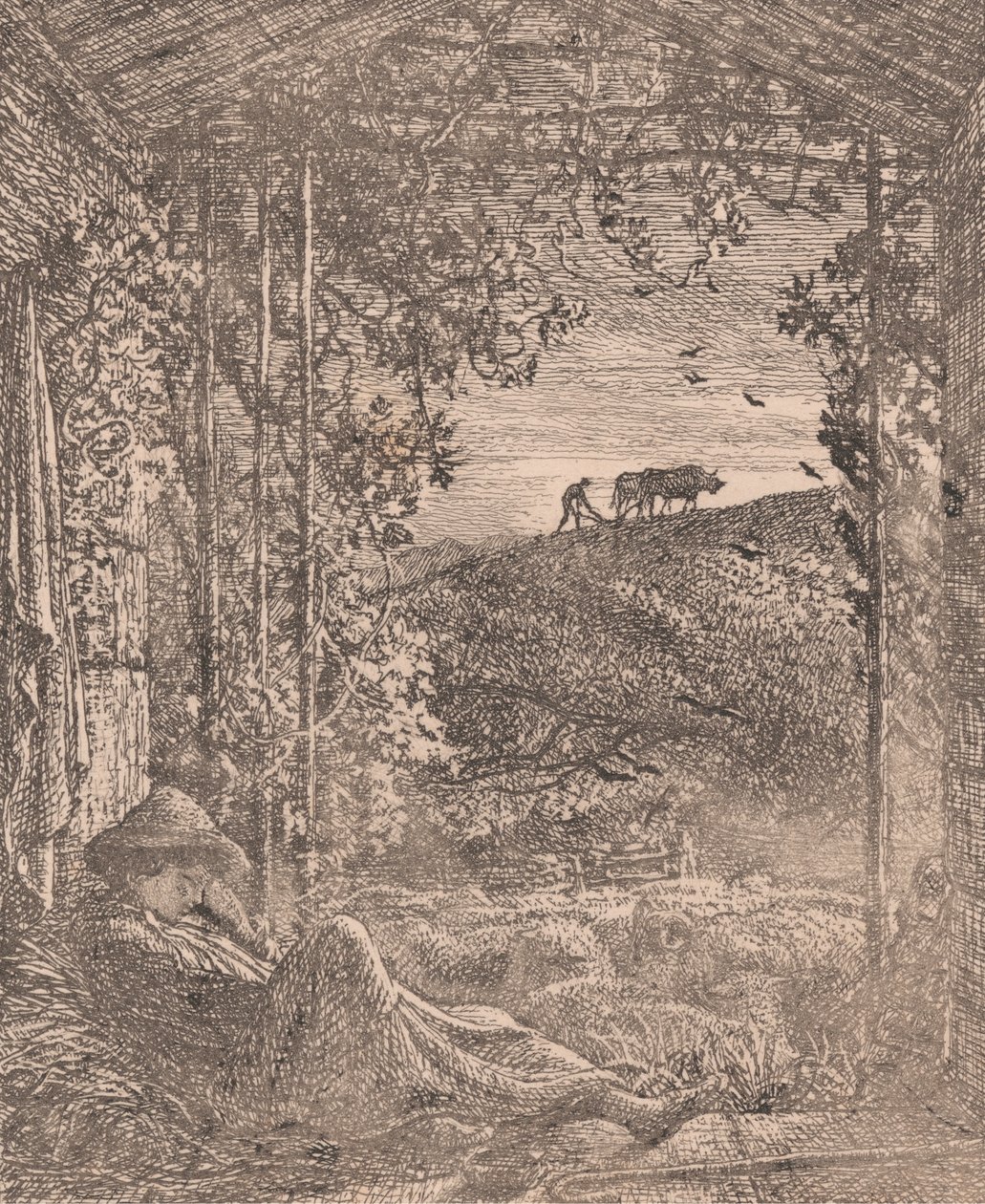 Den sovende hyrde af Samuel Palmer