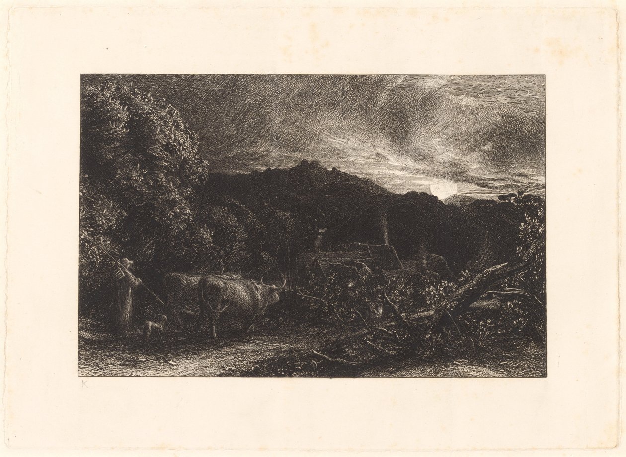 Den trætte plovmand af Samuel Palmer