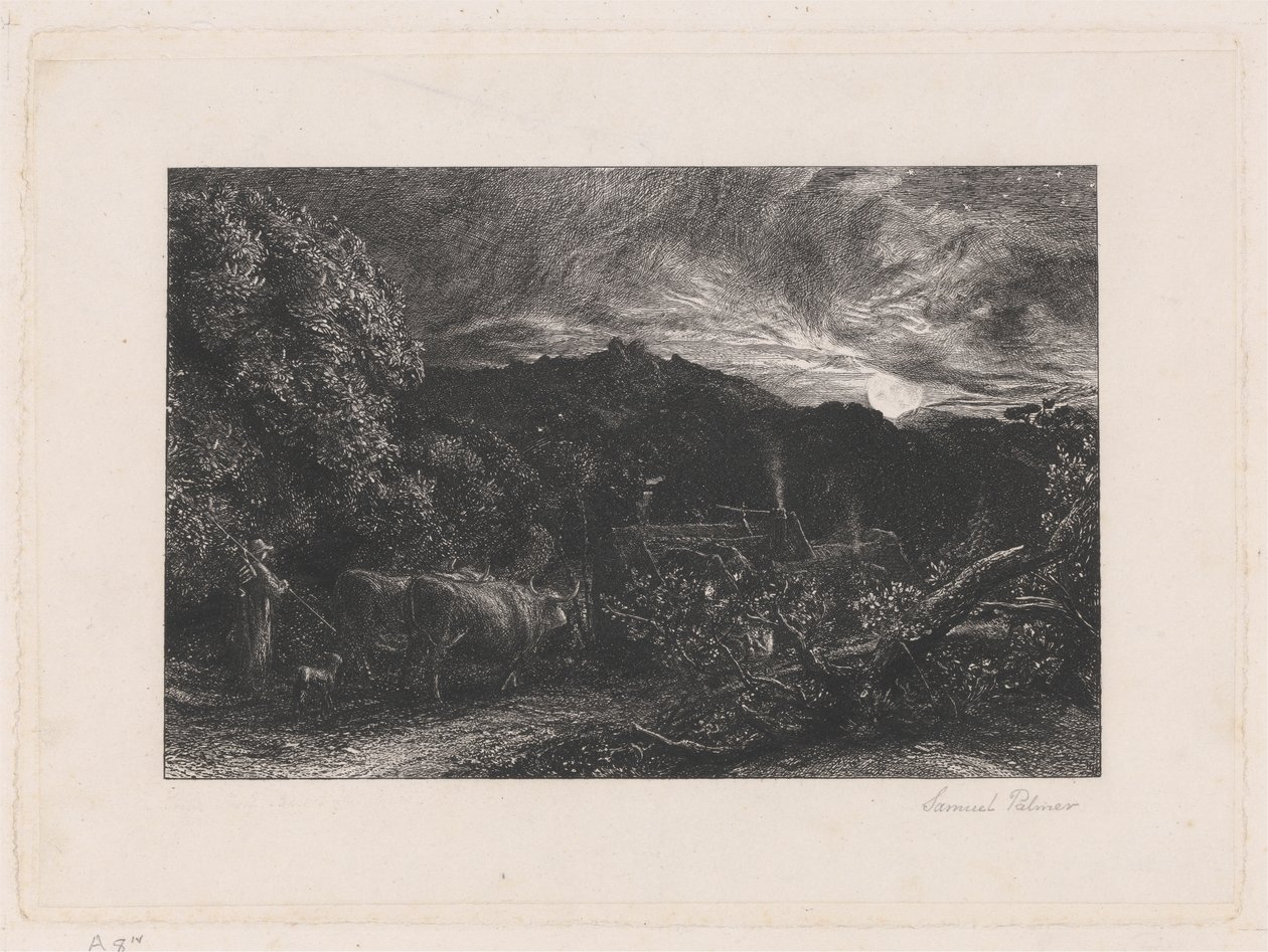 Den trætte plovmand af Samuel Palmer