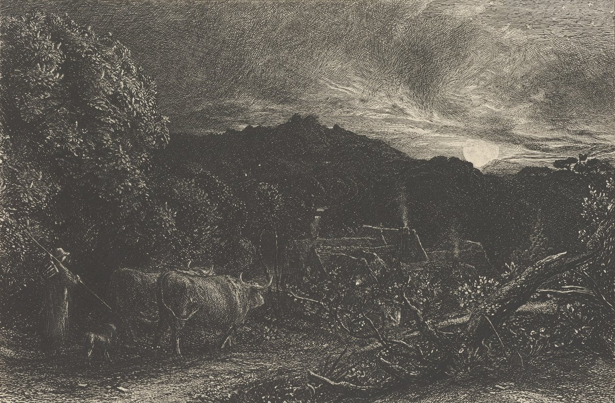 The Weary Ploughman, eller The Herdsman, eller Tardus Bubulcus, begyndte i af Samuel Palmer